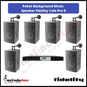 Paket Sound System Background Music Speaker Fidelity Cafe Pro 8 | 6 Speaker